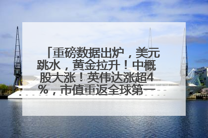 重磅数据出炉，美元跳水，黄金拉升！中概股大涨！英伟达涨超4%，市值重返全球第一！黄仁勋计划出售至多600万股股票