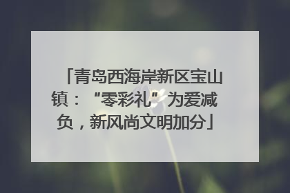 青岛西海岸新区宝山镇：“零彩礼”为爱减负，新风尚文明加分