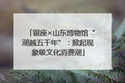 银座×山东博物馆“潮越五千年”：掀起现象级文化消费潮