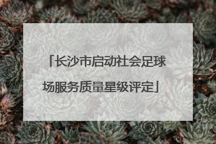 长沙市启动社会足球场服务质量星级评定