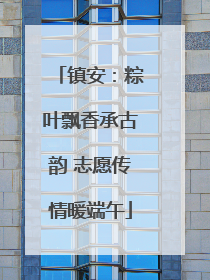 镇安：粽叶飘香承古韵 志愿传情暖端午