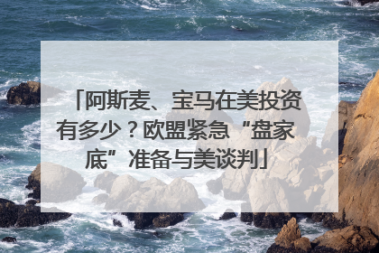 阿斯麦、宝马在美投资有多少？欧盟紧急“盘家底”准备与美谈判