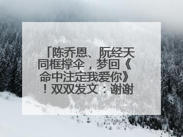 陈乔恩、阮经天同框撑伞，梦回《命中注定我爱你》！双双发文：谢谢我们都没变