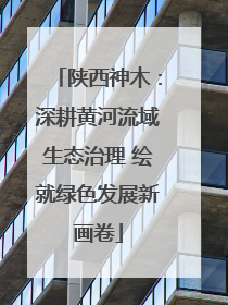 陕西神木：深耕黄河流域生态治理 绘就绿色发展新画卷