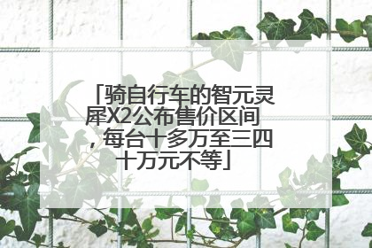 骑自行车的智元灵犀X2公布售价区间，每台十多万至三四十万元不等