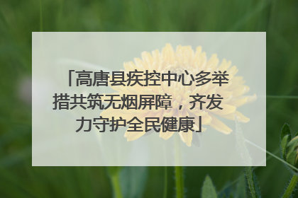 高唐县疾控中心多举措共筑无烟屏障，齐发力守护全民健康