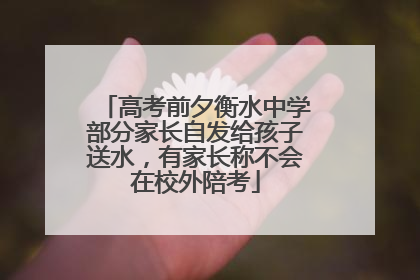 高考前夕衡水中学部分家长自发给孩子送水，有家长称不会在校外陪考