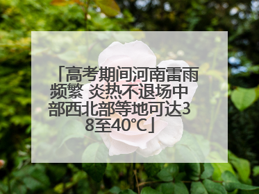 高考期间河南雷雨频繁 炎热不退场中部西北部等地可达38至40℃