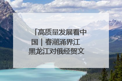 高质量发展看中国｜春潮涌界江 黑龙江对俄经贸文旅交流绿意盎然
