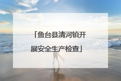 鱼台县清河镇开展安全生产检查