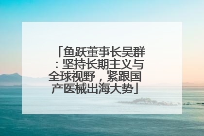 鱼跃董事长吴群：坚持长期主义与全球视野，紧跟国产医械出海大势