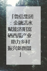 鲁信集团：金融活水赋能济阳富硒西瓜产业 助力乡村振兴新图景