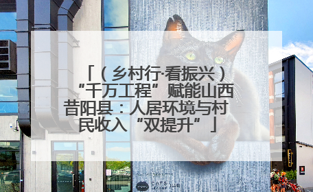 （乡村行·看振兴）“千万工程”赋能山西昔阳县：人居环境与村民收入“双提升”