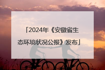 2024年《安徽省生态环境状况公报》发布