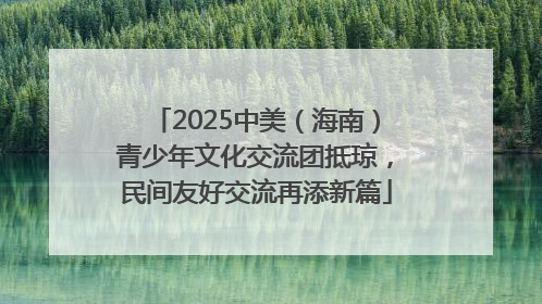 2025中美（海南）青少年文化交流团抵琼，民间友好交流再添新篇