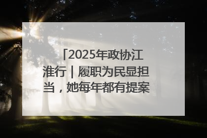 2025年政协江淮行｜履职为民显担当，她每年都有提案被评为“优秀”