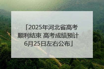2025年河北省高考顺利结束 高考成绩预计6月25日左右公布