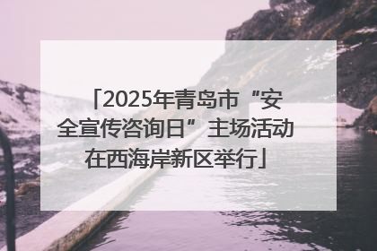 2025年青岛市“安全宣传咨询日”主场活动在西海岸新区举行
