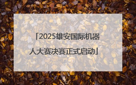 2025雄安国际机器人大赛决赛正式启动