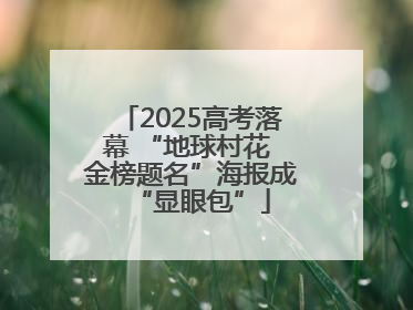 2025高考落幕 “地球村花 金榜题名”海报成“显眼包”