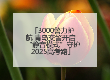 3000警力护航 青岛交警开启“静音模式”守护2025高考路