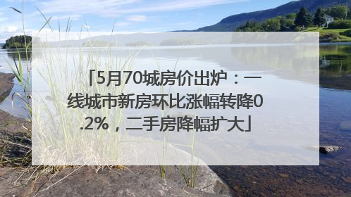 5月70城房价出炉：一线城市新房环比涨幅转降0.2%，二手房降幅扩大