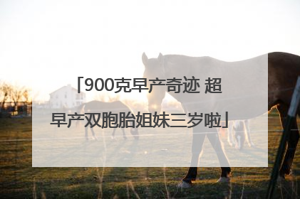 900克早产奇迹 超早产双胞胎姐妹三岁啦
